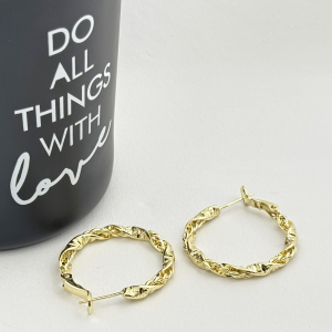 Cercei placati cu aur 18K – CRISSA Cercei placati cu aur 18K – CRISSA