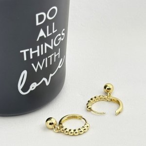 Cercei placati cu aur 18K – CRISSA Cercei placati cu aur 18K – CRISSA