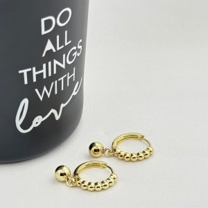 Cercei placati cu aur 18K – CRISSA Cercei placati cu aur 18K – CRISSA