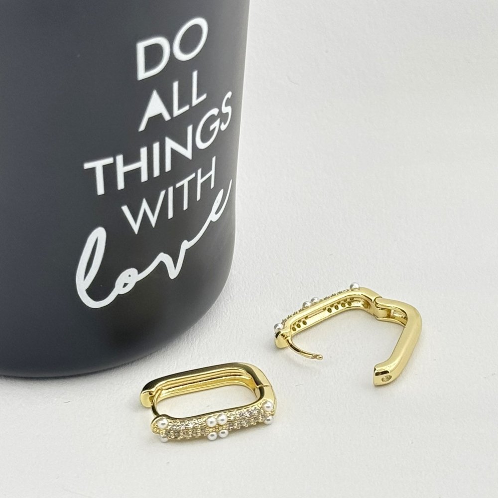 Cercei placati cu aur 18K – CRISSA Cercei placati cu aur 18K – CRISSA