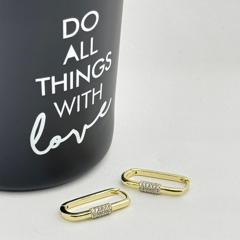 Cercei placati cu aur 18K – CRISSA Cercei placati cu aur 18K – CRISSA