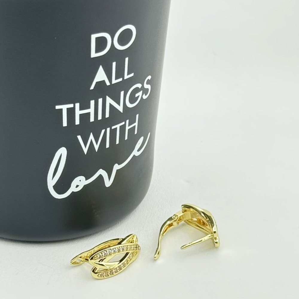 Cercei placati cu aur 18K – CRISSA Cercei placati cu aur 18K – CRISSA