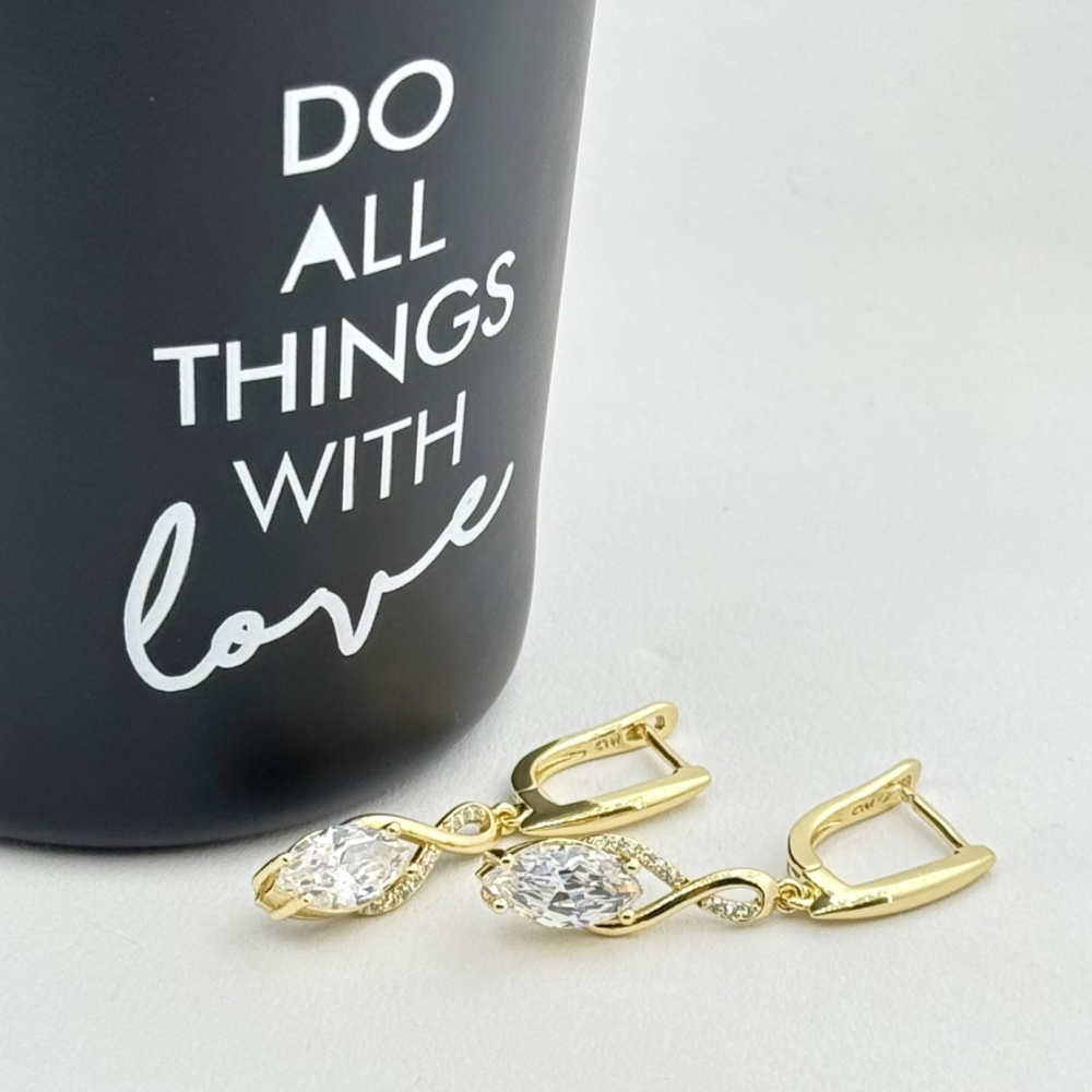 Cercei placati cu aur 18K – CRISSA Cercei placati cu aur 18K – CRISSA