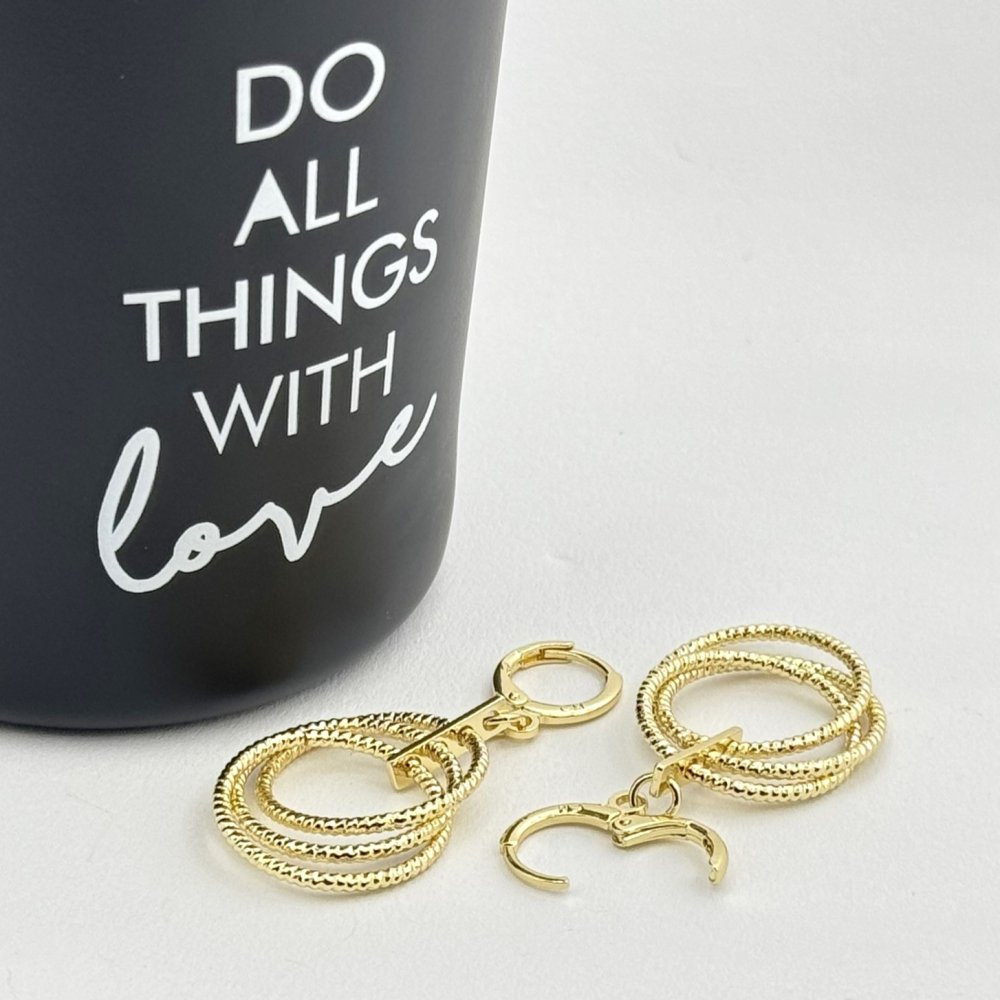 Cercei placati cu aur 18K – CRISSA Cercei placati cu aur 18K – CRISSA