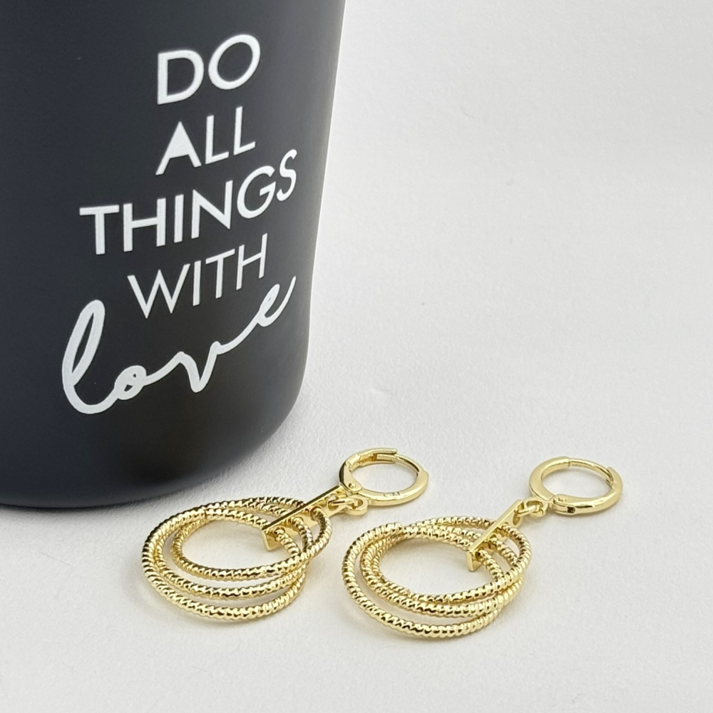 Cercei placati cu aur 18K – CRISSA Cercei placati cu aur 18K – CRISSA