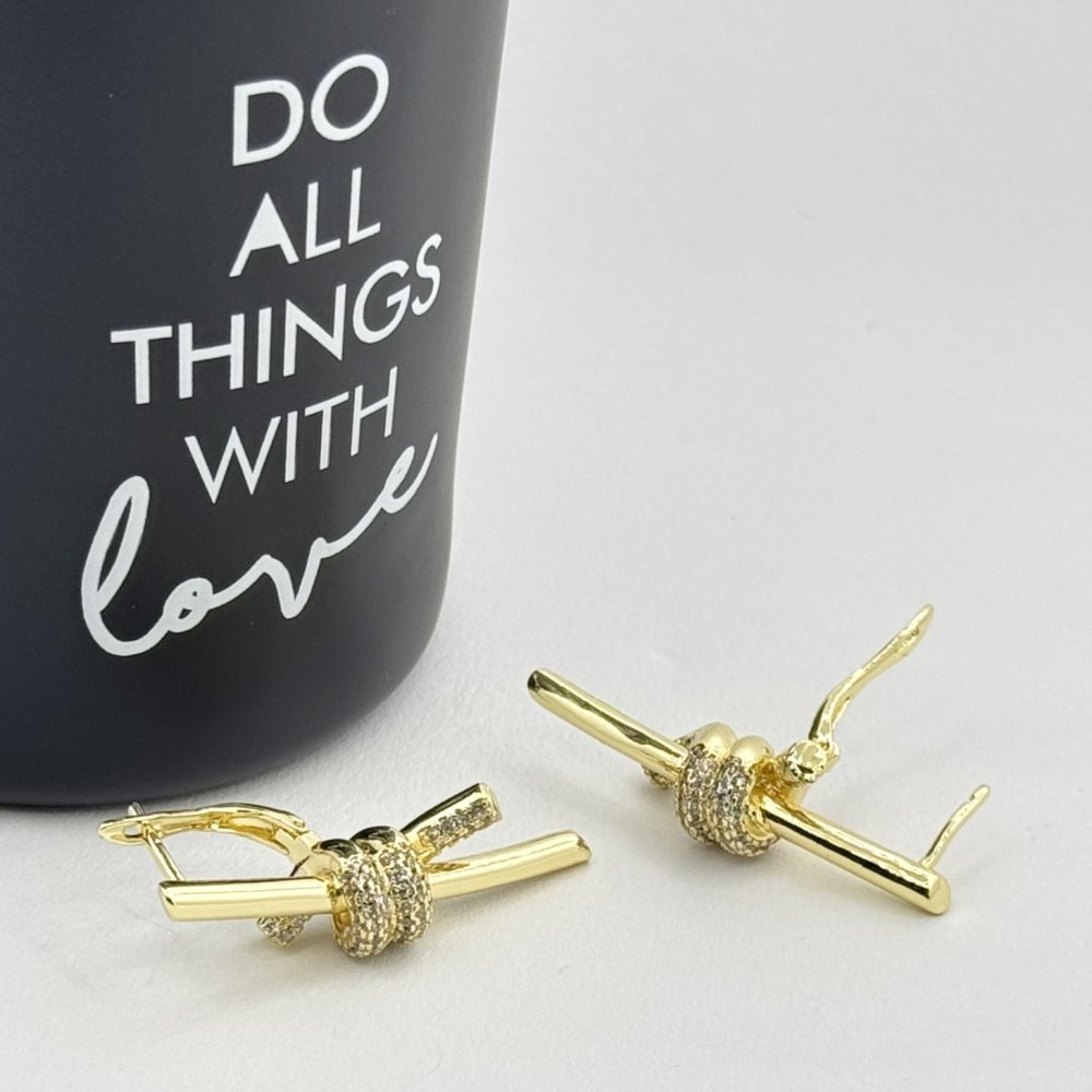 Cercei placati cu aur 18K – CRISSA Cercei placati cu aur 18K – CRISSA