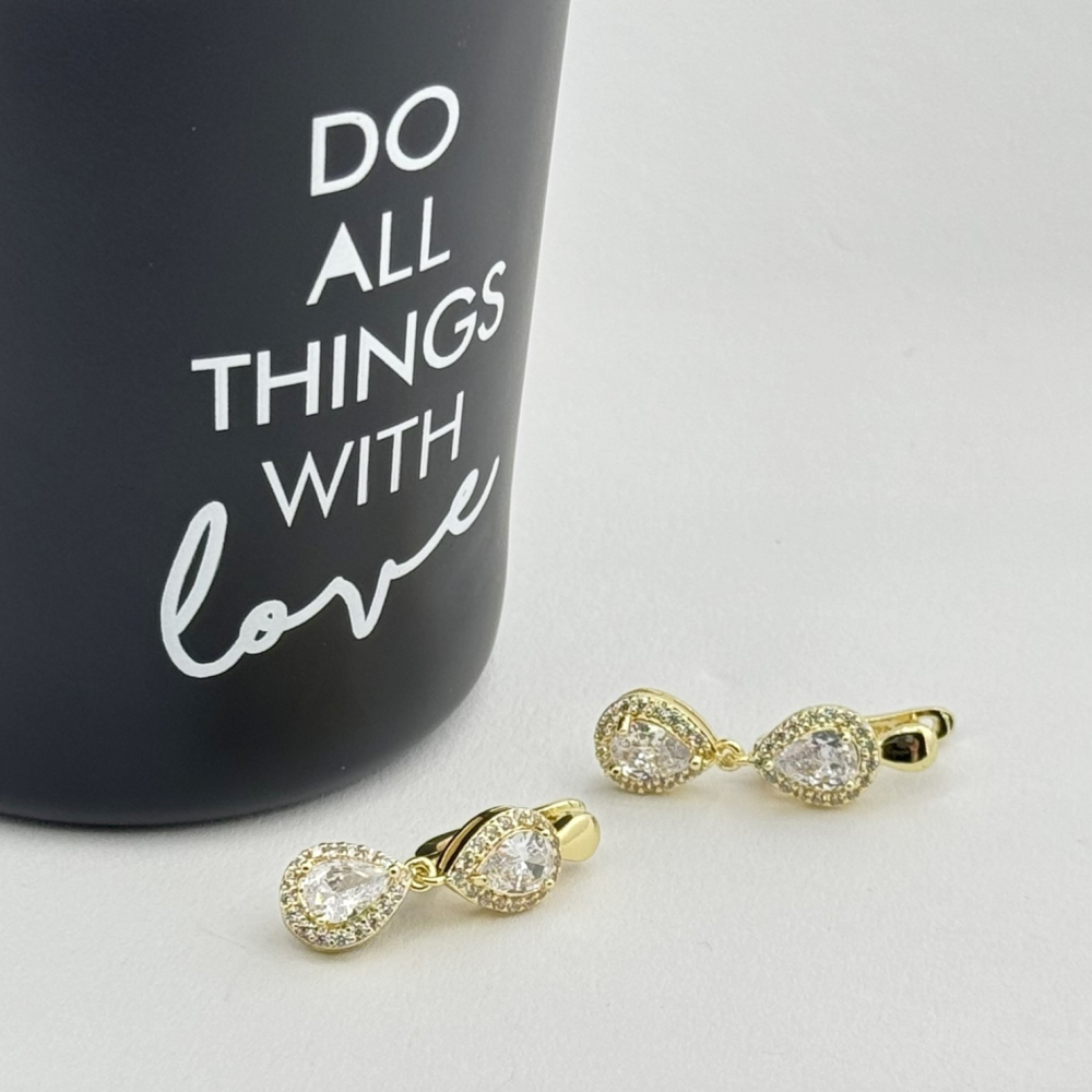 Cercei placati cu aur 18K – CRISSA Cercei placati cu aur 18K – CRISSA