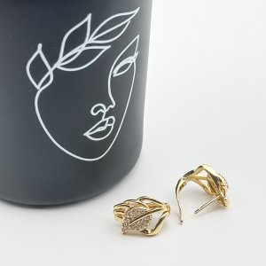 Cercei placati cu aur 18K – CRISSA Cercei placati cu aur 18K – CRISSA