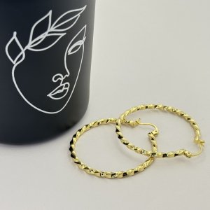 Cercei placati aur 18k cercuri