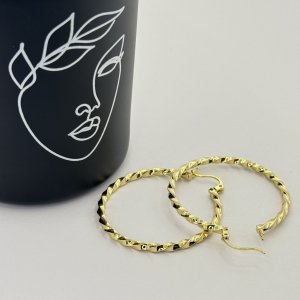 Cercei placati aur 18k cercuri