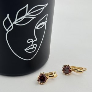 Cercei placati aur 18k cristal colorat Cercei placati aur 18k cristal colorat