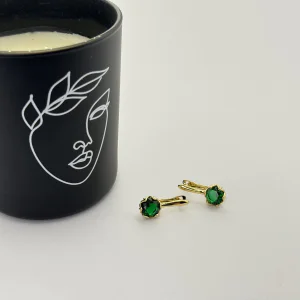 Cercei placati aur 18k cristal colorat