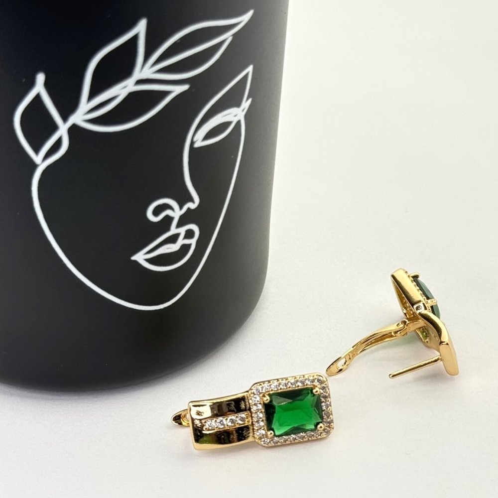 Cercei placati aur 18k cristale colorate Cercei placati aur 18k cristale colorate