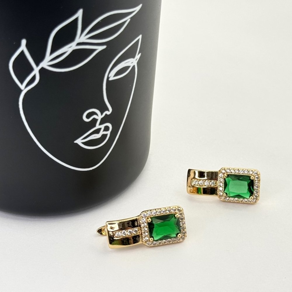 Cercei placati aur 18k cristale colorate Cercei placati aur 18k cristale colorate