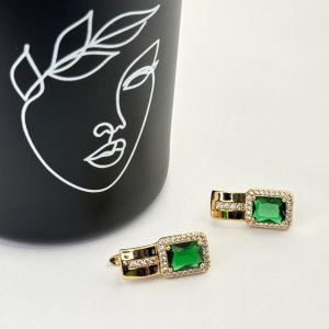 Cercei placati aur 18k cristale colorate Cercei placati aur 18k cristale colorate