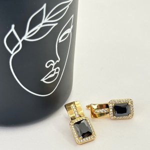 Cercei placati aur 18k cristale colorate Cercei placati aur 18k cristale colorate