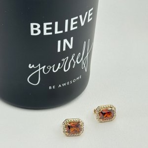 Cercei placati aur 18k cristale colorate