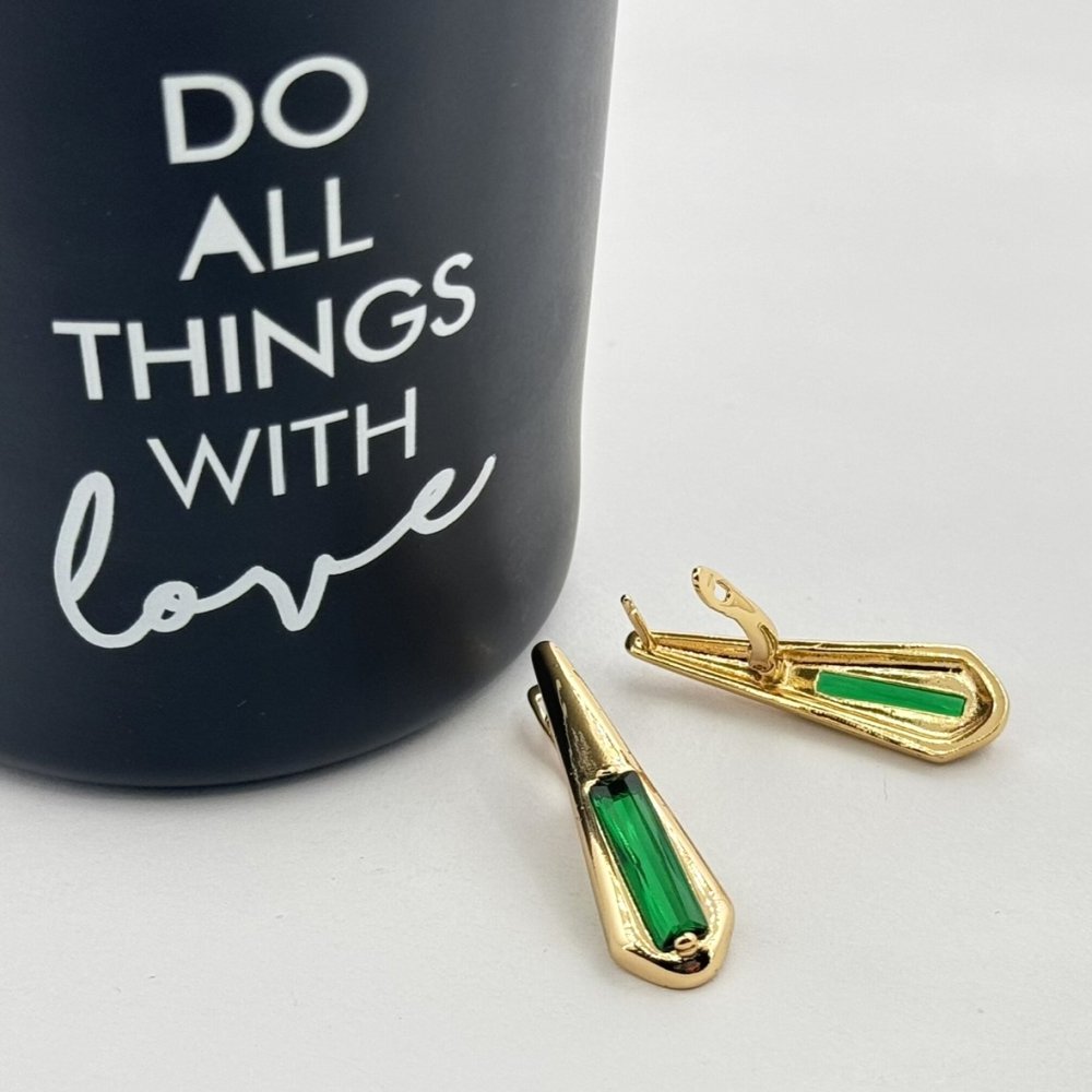 Cercei placati aur 18k cristale colorate Cercei placati aur 18k cristale colorate