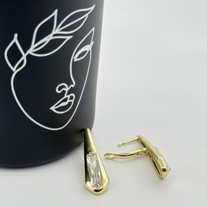 Cercei placati aur 18k cristale colorate Cercei placati aur 18k cristale colorate