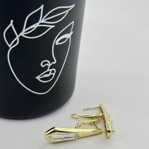 Cercei placati aur 18k cristale colorate Cercei placati aur 18k cristale colorate