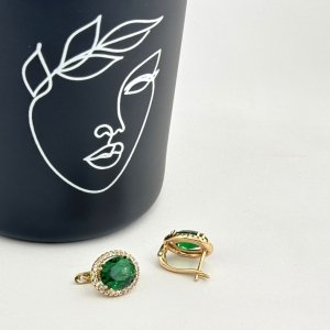 Cercei placati cu aur 18K – CRISSA Cercei placati cu aur 18K – CRISSA