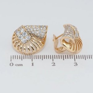 Cercei placati aur 18k cristale stralucitoare