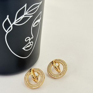 Cercei placati aur 18k cristale Zirconia
