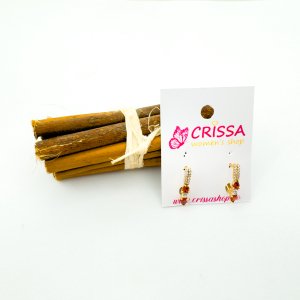 Cercei placati aur 18k cristale Zirconia colorate