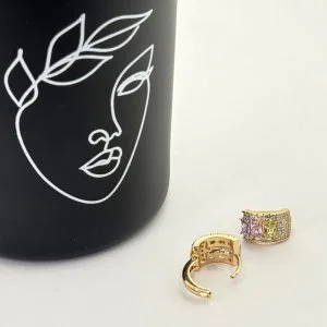 Cercei placati aur 18k cristale Zirconia colorate Cercei placati aur 18k cristale Zirconia colorate