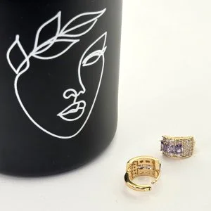 Cercei placati aur 18k cristale Zirconia colorate Cercei placati aur 18k cristale Zirconia colorate