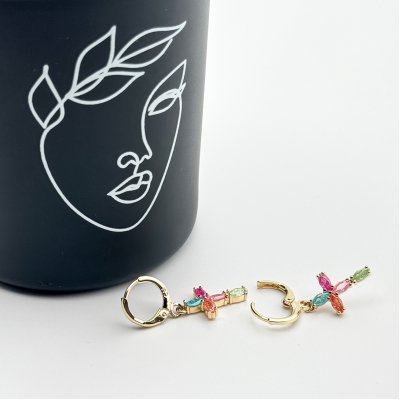 Cercei placati cu aur 18K – CRISSA