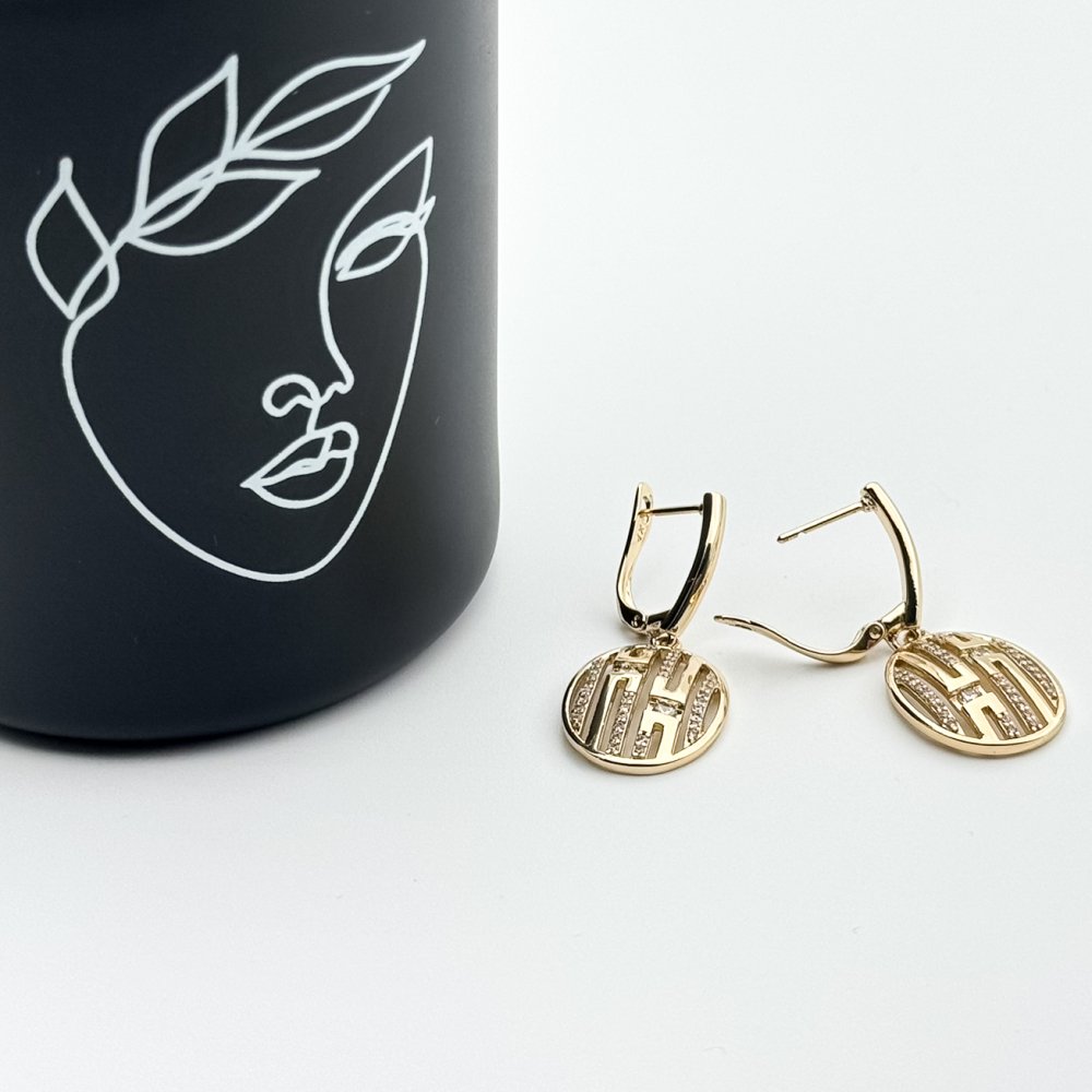 Cercei placati cu aur 18K – CRISSA Cercei placati cu aur 18K – CRISSA