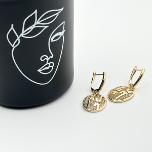 Cercei placati cu aur 18K – CRISSA Cercei placati cu aur 18K – CRISSA