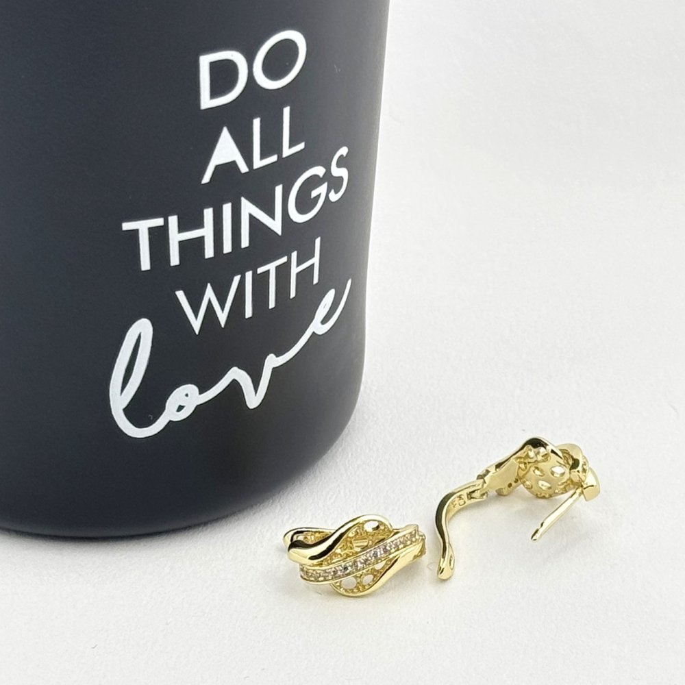 Cercei placati cu aur 18K – CRISSA Cercei placati cu aur 18K – CRISSA