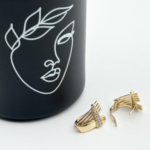 Cercei placati cu aur 18K – CRISSA Cercei placati cu aur 18K – CRISSA