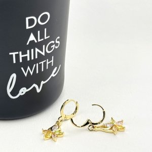 Cercei placati cu aur 18K – CRISSA Cercei placati cu aur 18K – CRISSA