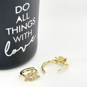 Cercei placati cu aur 18K – CRISSA Cercei placati cu aur 18K – CRISSA