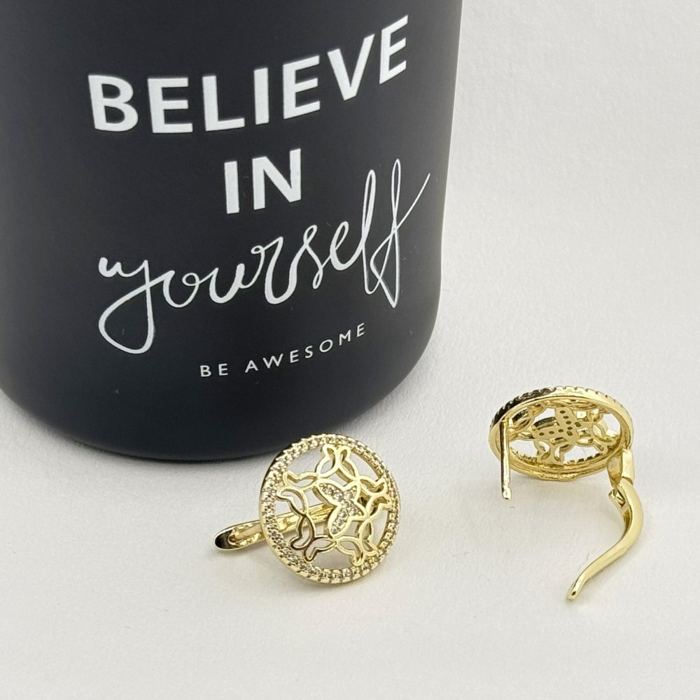 Cercei placati cu aur 18K – CRISSA Cercei placati cu aur 18K – CRISSA