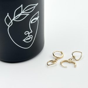 Cercei placati cu aur 18K – CRISSA Cercei placati cu aur 18K – CRISSA