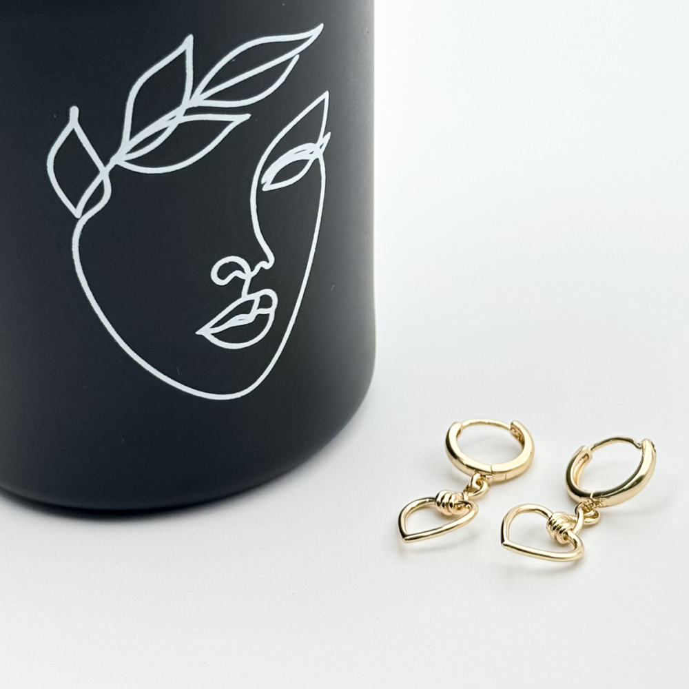 Cercei placati cu aur 18K – CRISSA Cercei placati cu aur 18K – CRISSA