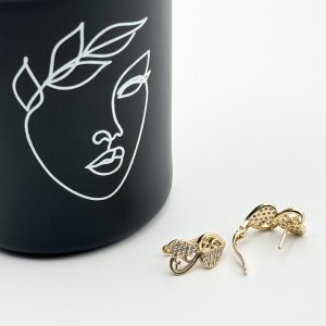 Cercei placati cu aur 18K – CRISSA Cercei placati cu aur 18K – CRISSA