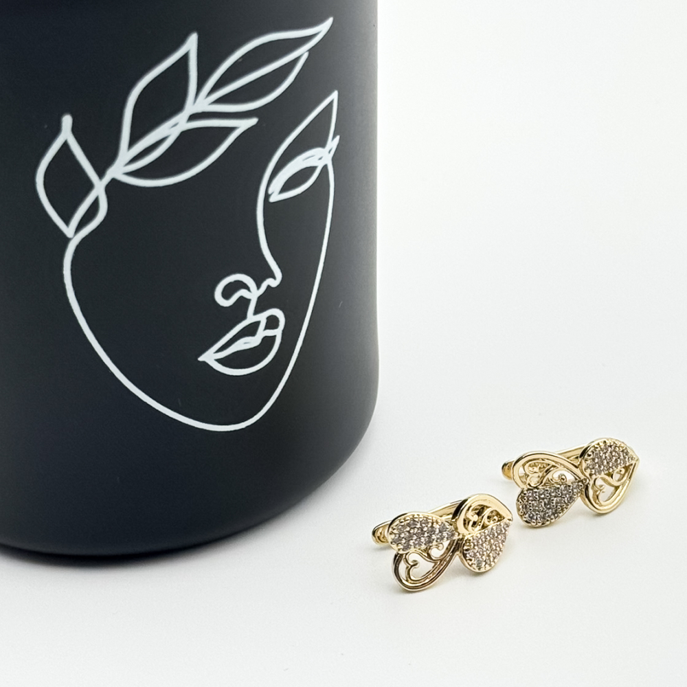 Cercei placati cu aur 18K – CRISSA Cercei placati cu aur 18K – CRISSA