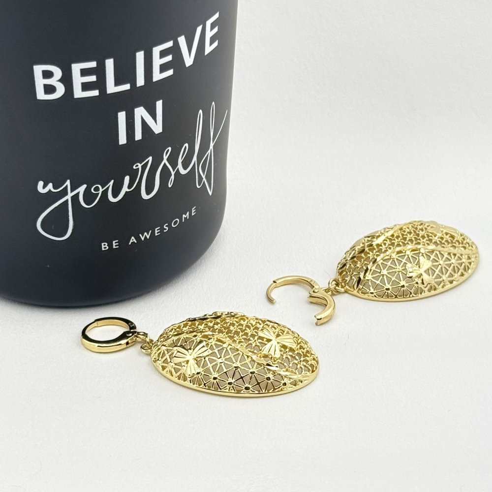 Cercei placati cu aur 18K – CRISSA Cercei placati cu aur 18K – CRISSA