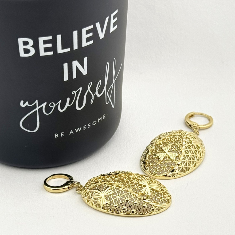 Cercei placati cu aur 18K – CRISSA Cercei placati cu aur 18K – CRISSA