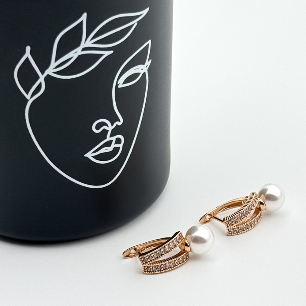 Cercei placati cu aur 18K – CRISSA Cercei placati cu aur 18K – CRISSA