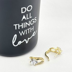 Cercei placati cu aur 18K – CRISSA Cercei placati cu aur 18K – CRISSA