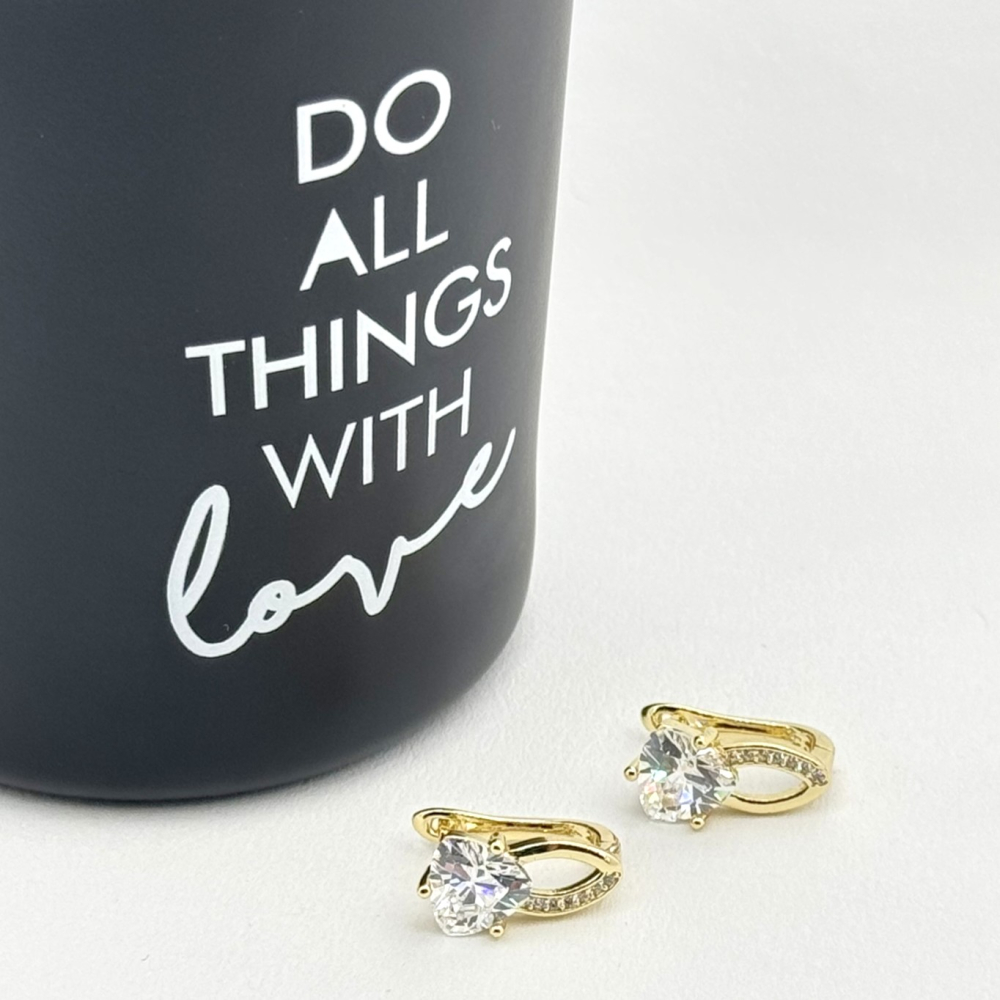 Cercei placati cu aur 18K – CRISSA Cercei placati cu aur 18K – CRISSA