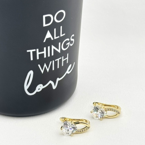 Cercei placati cu aur 18K – CRISSA Cercei placati cu aur 18K – CRISSA