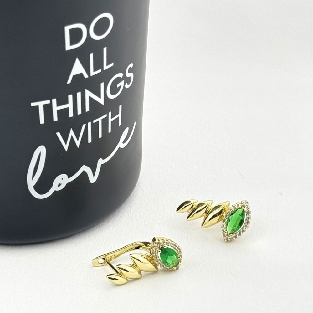 Cercei placati cu aur 18K – CRISSA Cercei placati cu aur 18K – CRISSA