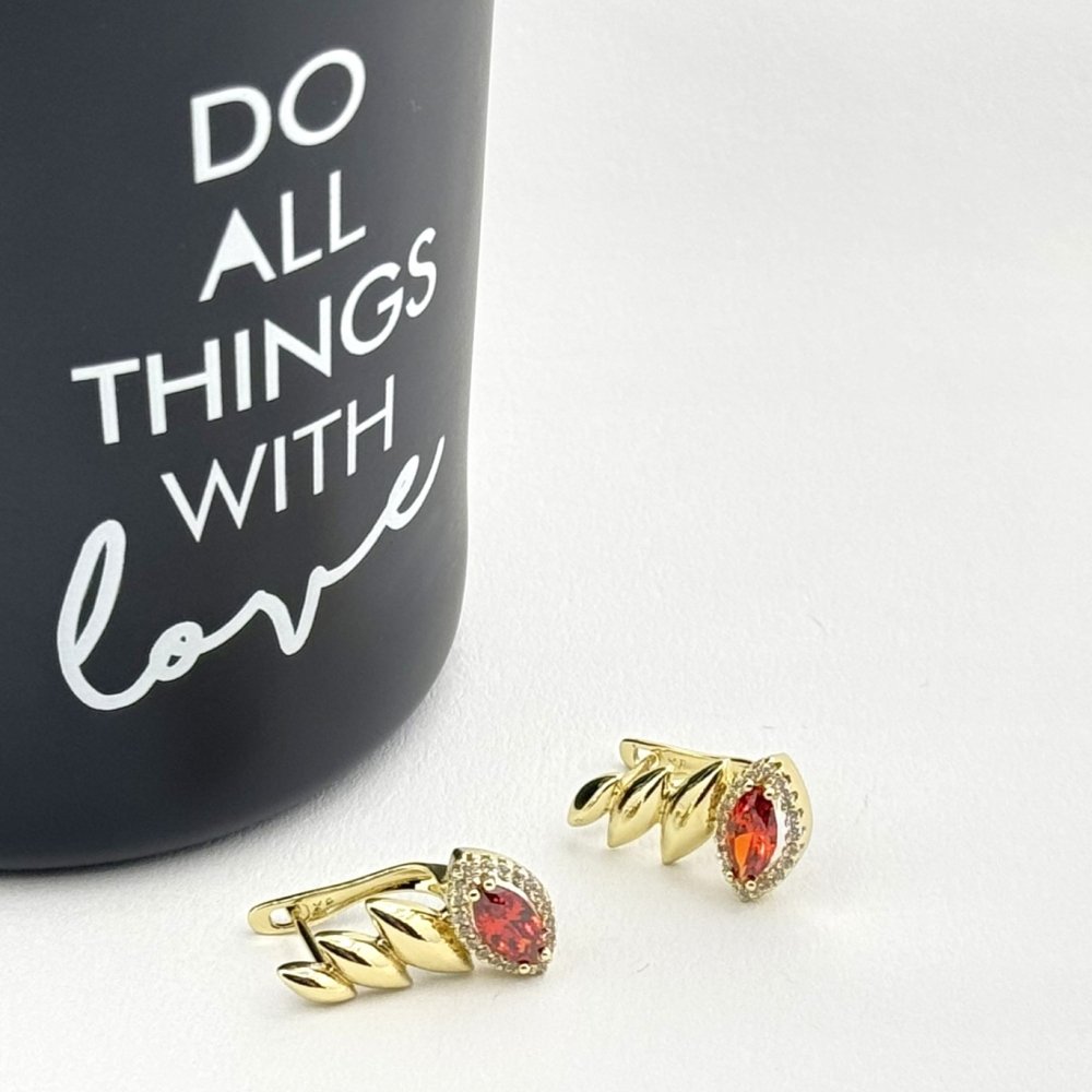 Cercei placati cu aur 18K – CRISSA Cercei placati cu aur 18K – CRISSA